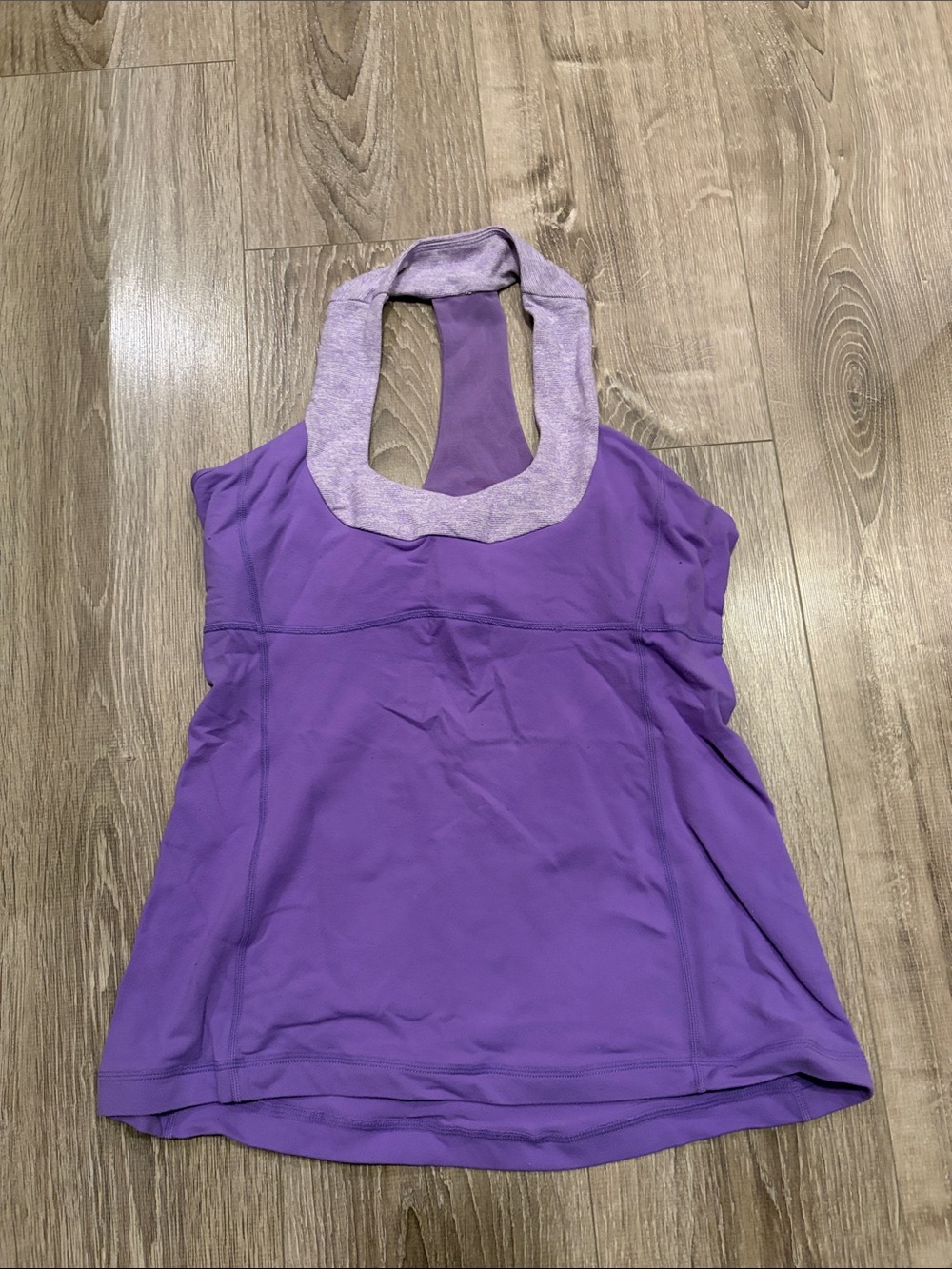 lululemon athletica Purple Halter Racerback Tank with Heathered Neck